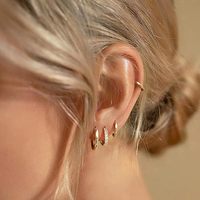 Aretes de Aro Colgantes Hipoalergénicos al por Mayor Chapados en Oro de 18K, Joyería Personalizada para Mujer en Acero Inoxidable que no se Deslustra