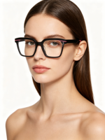 UAN UAI, Monturas Ópticas de Acetato Laminado, Modelo 2026, Diseño Rectangular Elegante para Mujer, Más Vendidas