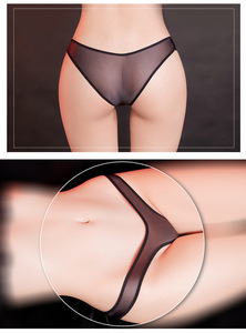 Culottes <span class=keywords><strong>sexy</strong></span> pour femmes, taille mi-haute, en satin de soie uni, coupe bikini, très extensible, string 5033, tissé transparent, pour adultes, teint uni - Product Image 6