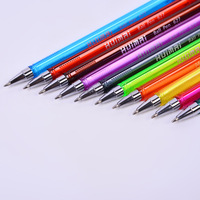 Stylo à bille créatif anti-perte, joli stylo à bille de couleur claire, tube triangulaire