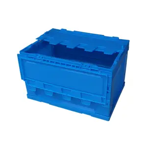 Fabricant grande boîte logistique pliante en matériau Hdpe boîte pliante en plastique