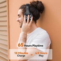 Auriculares Inalámbricos 5.3 Over-Ear con Cancelación de Ruido ENC y Micrófono para Viajes, Aviación, Deportes, Teléfono Móvil y PC