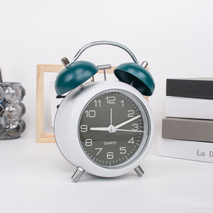 Alarm <b>Clock</b> Quartz Movement Circular Shape With Snooze Function For Bedroom Desk Use - Product Image 2