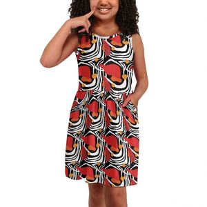 Vestido de verano con bolsillo para fiesta de verano, moda personalizada Africana Ankara Kitenge, diseños estampados, vestido para niños y niñas de 2 a 14 años - Product Image 1