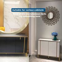 Pieds de table en fer de haute qualité, modernes, noirs et dorés, avec revêtement en poudre, pour usage extérieur, canapé, armoire, design industriel