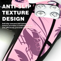 Coque de protection en silicone ergonomique antidérapante pour manette PS5, kit de revêtement de style GTA pour manette de jeu avec autocollants et capuchons