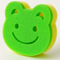 Éponge de nettoyage en forme d'ours mignon, écologique, à haute absorption, douce, absorbante, réutilisable, nouveauté, personnage animalier, pour le bain