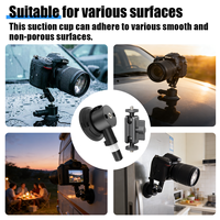 Kit de fixation de caméra à ventouse sous vide de 3 pouces 360° °   Bras magique à double boule pour pare-brise de voiture, prise de vue DSLR, vlog