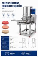 Industrielle Automatische Hamburger-Pattie-Herstellungsmaschine Edelstahl-Burger-Formungsgerät Fabrik-Großhandel