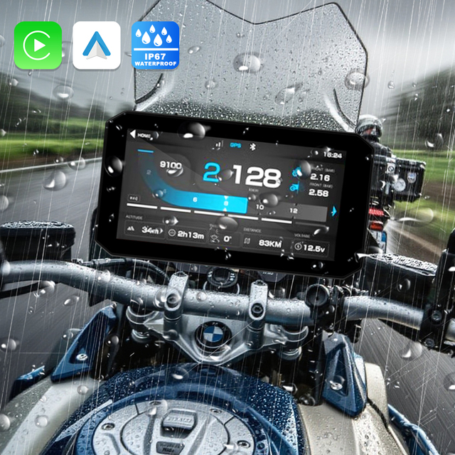 Portable 5.5" Full HD GPS Navigator CarPlay Android Auto Waterproof IP67 1 Year Warranty Worldwide Map for Motorcycle Use