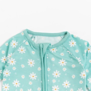 Miozing Tutina per Neonati con Stampa Margherita, Pigiama Personalizzato con Doppia Cerniera in Bambù, Abbigliamento per Bambini OEM all'Ingrosso - Product Image 5