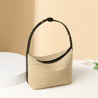 Sac à main en paille pour femme, design de niche, élégant à la française, nouvelle mode, sac à déjeuner, sac à bandoulière, sac de plage pour les vacances