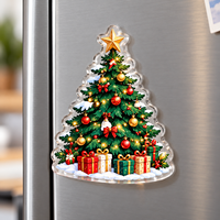 Aimants de réfrigérateur en acrylique de Noël en gros, directement de l'usine, autocollants décoratifs pour réfrigérateur, pour distributeurs importateurs