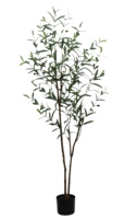 Plante d'olivier artificielle en plastique, prix d'usine, décoration intérieure/extérieure, potée, pour mariage, nouvelle collection, feuilles vertes réalistes, offre spéciale