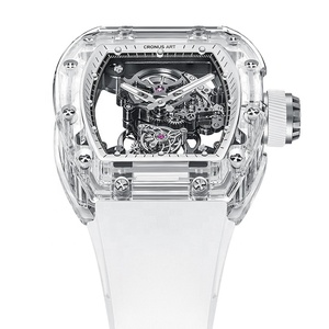 Đồng hồ cơ Tourbillon cao cấp, vỏ sapphire, mặt số trong suốt sang trọng với kim dạ quang, bộ máy lộ cơ - Product Image 5