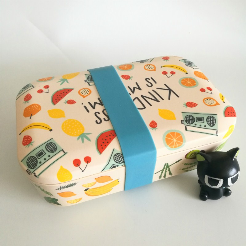 Новинка 2021, 1100 мл, биоразлагаемый, индивидуальный цвет, экологически чистый Ланч-бокс из бамбукового волокна Bento