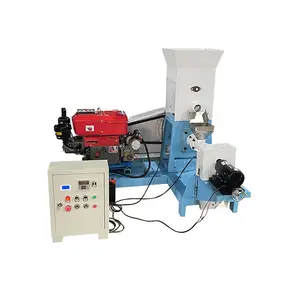 floating fish feed pellet making machine extruder with diesel engine