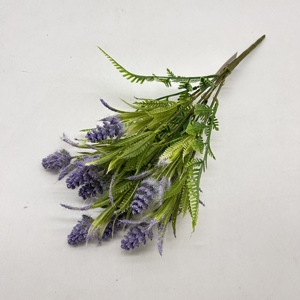 Bouquet de 38 cm de queues de renard artificielles floquées et de tiges de fougère, arrangement de plantes vertes épinhées pour mariage, décoration intérieure, accessoires doux - Product Image 6