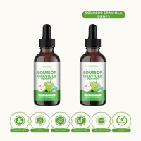 YanniGlow OEM ODM Compléments Alimentaires à Base de Plantes Gouttes de Corossol Graviola avec Soutien Antioxydant pour le Système Immunitaire et la Santé Digestive