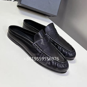 2026 New Fashion Classic Women <b>Slippers</b> Top Quality Leather Summer Woman <b>Slides</b> Flats Size 34-40 Casual Loafers Mules <b>Slippers</b> - Product Image 2