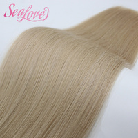 Extensions de cheveux à bandes adhésives en gros, couleur blond clair, lisses naturels, 100% cheveux humains Remy bruts