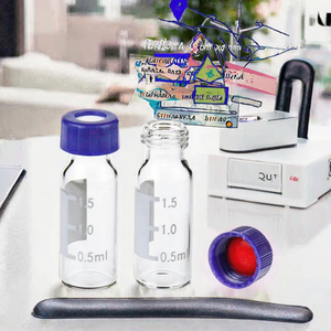 ขวดแก้วโบโรซิลิเกตสำหรับ HPLC ออโตแซมพล์เปอร์ ขนาด 2 มล. พร้อมฝา PP ใส และซีล PTFE ซิลิโคน สำหรับใช้ในห้องปฏิบัติการ - Product Image 3