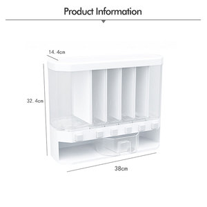Hộp Đựng Thực Phẩm 5 Ngăn Hộp Đựng Ngũ Cốc Bằng Nhựa Hộp Đựng Gạo Ngũ Cốc Nhà Bếp - Product Image 5