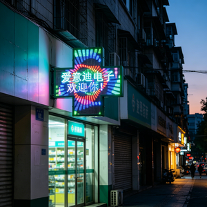Écran LED croisé double face couleur haute qualité 128 cm (P4, P8, P16) pour affichage extérieur étanche pour pharmacie - Product Image 1