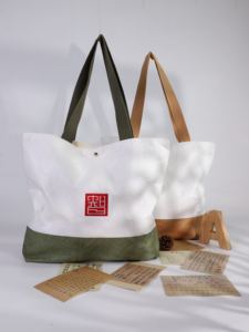 Gahumi กระเป๋ากระดาษคราฟท์แนววินเทจแบบสั่งทำกันน้ำและซักได้กระเป๋าช็อปปิ้งลายตัวอักษรพับได้โลโก้ตามต้องการ - Product Image 2