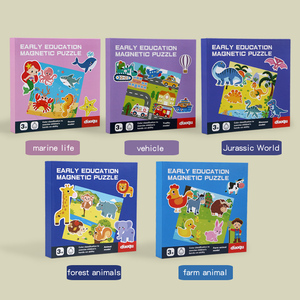 Aimants de réfrigérateur pour enfants, cognition animale, <span class=keywords><strong>animaux</strong></span> <span class=keywords><strong>sauvages</strong></span>, puzzles magnétiques préscolaires pour tout-petits - Product Image 6