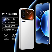 Teléfono Móvil de Alto Rendimiento M17 Pro Max de 7.3 Pulgadas con Doble SIM, Octa Core, 16GB+1TB de Memoria, Cámara de 108MP, Smartphone 5G