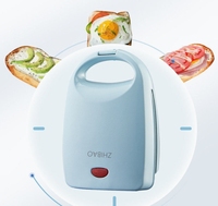 Machine à sandwich automatique multifonctionnelle en acier inoxydable Machine légère pour petit déjeuner Presse à gaufres pour usage domestique Alimentation électrique