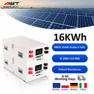 Batterie solaire LiFePO4 AWT EU Stock DDP 51.2V 314Ah 16kWh, 8000 cycles, grade A+, compatible avec les onduleurs Growatt, Deye, Sungrow - Product Image 1