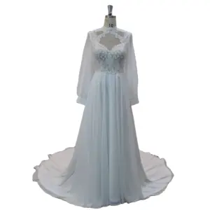 تصميم خاص فستان زفاف على مستوى A-line فستان زفاف أنيق للنساء