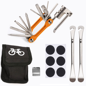 Yueli Bicycle Repair Tool Kit Multi-functional With <b>Tire</b> Patches And <b>Levers</b> For Mountain Bike Maintenance - Product Image 4