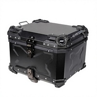 Coffre de moto 45L en alliage d'aluminium, gaufré sur trois côtés, grande capacité, pour scooter et véhicule électrique, marque OEM, garantie 1 an
