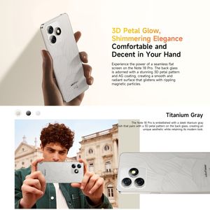 100% Original nuevo <span class=keywords><strong>Ulefone</strong></span> Note 18 <span class=keywords><strong>Pro</strong></span> 6GB + 256GB cara ID lado huella dactilar 6,78 "Android 14 Octa Core Dual SIM OTG NFC móvil - Product Image 2