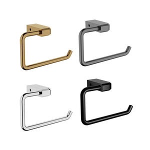 Vente en gros d'essuie-tout mural Sus304 en acier inoxydable noir mat moderne Porte-rouleau d'essuie-tout pour la maison l'hôtel et la salle de bain - Product Image 1