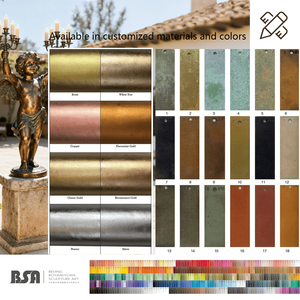 Lampe statue d'ange en fonte de bronze pour parcs extérieurs - Product Image 3