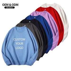 เสื้อกีฬาผู้ชายหลากสี ผ้าฝ้าย ระบายอากาศดี เสื้อสเวตเตอร์คอกลม ใส่ได้ทั้งชายและหญิง สกรีนโลโก้ได้ เสื้อลำลอง - Product Image 1
