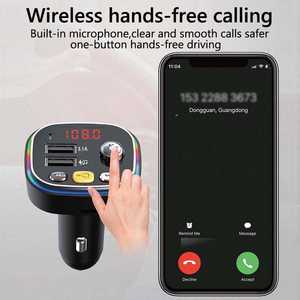 Timbear Car 3.1A Cargador Puerto USB dual Plug-In <span class=keywords><strong>U</strong></span> Disco Tarjeta TF Receptor FM BT5.0music-Reproductor de MP3 Transmisor FM - Product Image 3