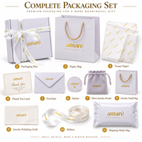 Luxus-Schmuckverpackung Goldfolie Heißprägung Weiße Parfüm-Kosmetik-Schmuck Papier-Versandverpackung Box mit Band