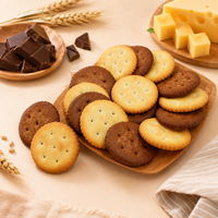 110g OEM Vente Chaude Biscuits Ronds 2 Saveurs au Fromage et au Chocolat, Biscuits Croustillants