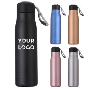 Bouteille d'eau isotherme en acier inoxydable 304 personnalisable avec logo pour vélo, course à pied, randonnée – Vente en gros - Product Image 1