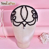 YouLaPan – bandeau de mariée exquis en strass, tissage de perles fait à la main, magnifique couvre-chef pour banquet et soirée dansante pour femmes, YXA407