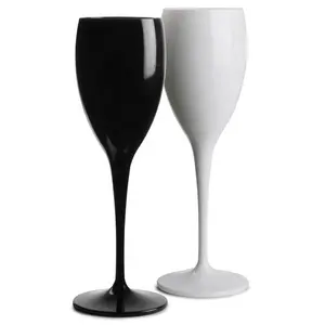 150ML özel Glitter sparkle yeniden kullanılabilir plastik düğün cam plastik şampanya flüt