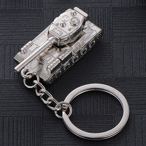 Porte-clés créatif en métal pour homme, modèle <span class=keywords><strong>T34</strong></span> de World of Tanks, petit cadeau pour la fête des pères, boucle suspendue - Product Image 1