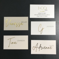 Carte de soin pour bijoux en papier de luxe, carte cadeau imprimée avec feuille d'or, petites cartes de remerciement