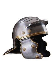 Casco Decorativo Estilo Romano, Hecho a Mano, Plateado/Dorado, para Disfraces, Fiestas, Cosplay, Eventos, Fotografía - Product Image 4