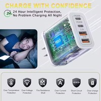 Adaptateur de charge rapide multi-ports PD20W Chargeur portable PD55W Charge rapide Gan Prise EU UK USA pour téléphone